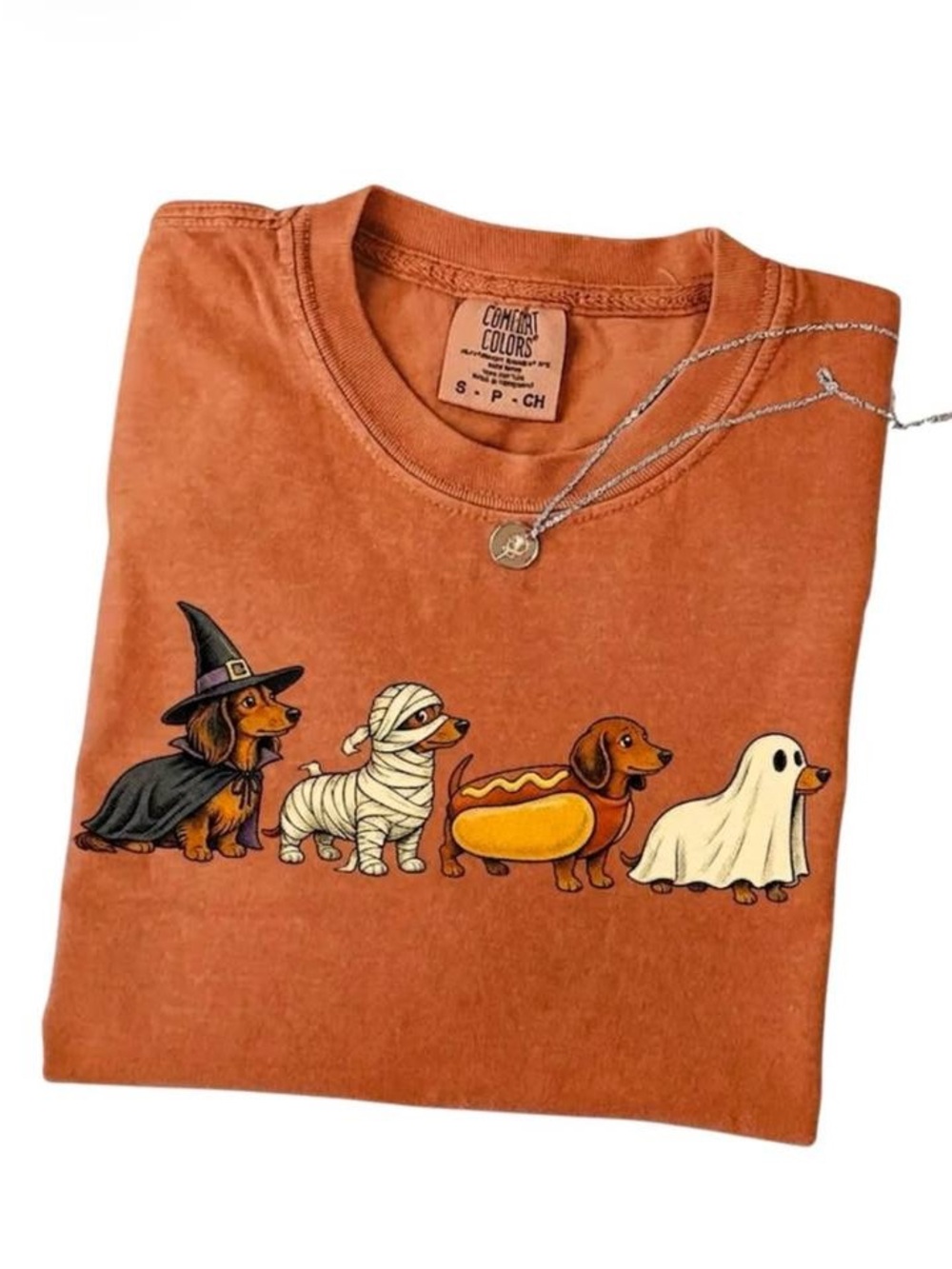 Comfort Colors Yam Dachshund Halloween Parade Graphic Tee